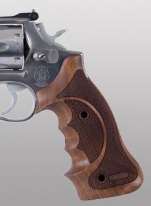 S&W K/L-Rahmen square butt, mit Fingerrillen, verlängert, hinten offen,leichte Auflage für kleinen Finger, Rhomlas, groß